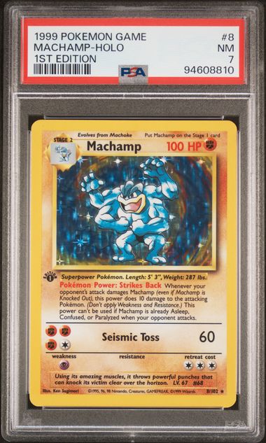 Machamp - Holo 8/102 Base Set 1st Edition PSA 7 94608810