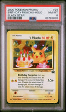 Birthday Pikachu (24) Black Star Promo PSA 8 88769678
