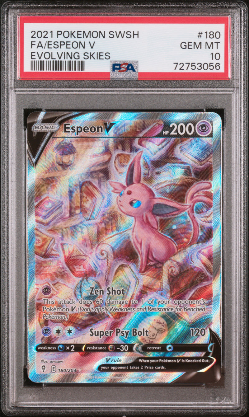 Espeon V 180/203 Evolving Skies PSA 10 72753056