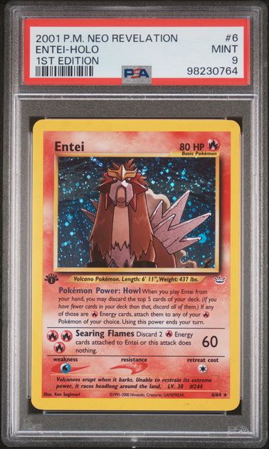 Entei 6/64 Neo Revelation 1st Edition PSA 9 98230764