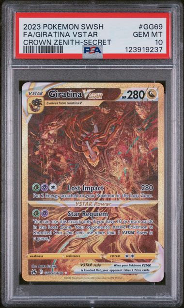 Giratina VSTARGG69/GG70 Crown Zenith PSA 10 123919237