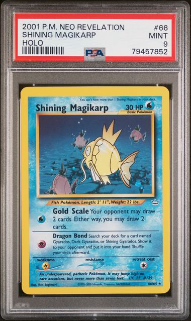 Shining Magikarp - Holo 66/64 Neo Revelation PSA 9 79457852