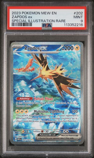 Zapdos ex 202/165 S&V: 151 PSA 9 113352216