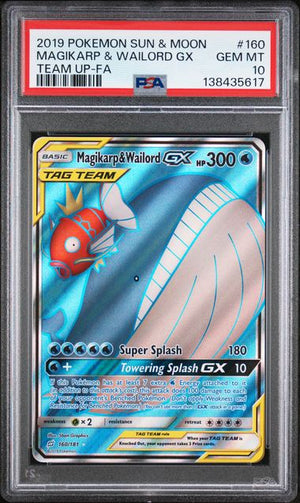 Magikarp & Wailord GX 160/181 Team Up PSA 10 138435617