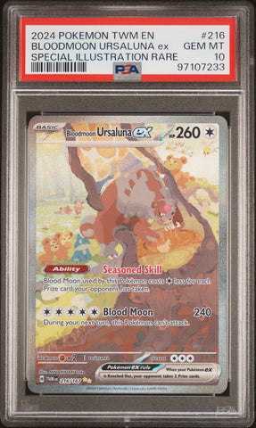 Bloodmoon Ursaluna ex 216/167 Twilight Masquerade PSA 10 97107233