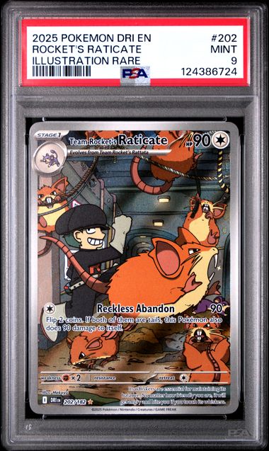 Team Rocket's Raticate 202/182 Destined Rivals PSA 9 124386724