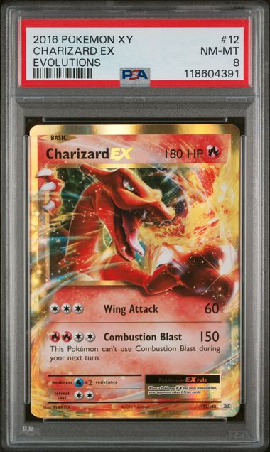 Charizard EX 12/108 Evolutions PSA 8 118604391