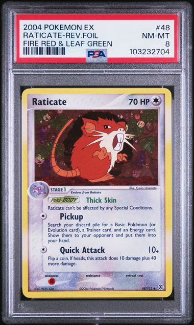 Raticate 48/112 Fire Red & Leaf Green PSA 8 103232704