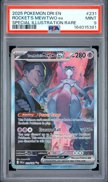 Team Rocket's Mewtwo ex 231/182 Destined Rivals PSA 9 164015381