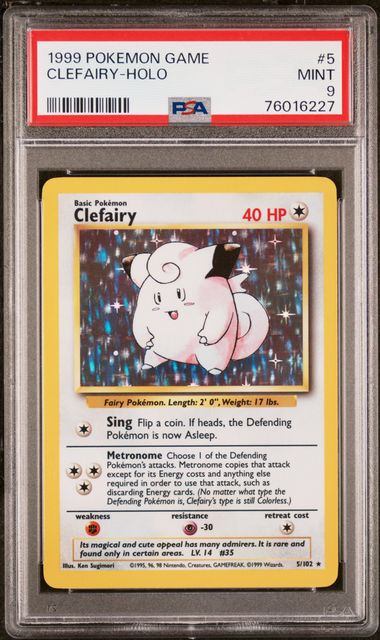 Clefairy 5/102 Base Set Unlimited PSA 9 76016227