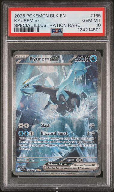 Kyurem ex 165/086 Black Bolt PSA 10 124214501