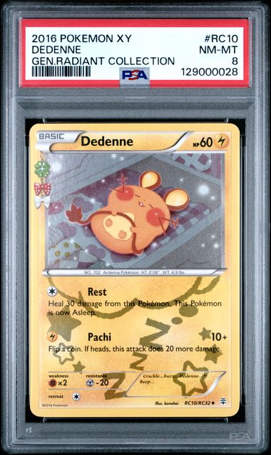 Dedenne RC10/RC32 Generations Radiant Collection PSA 8 129000028