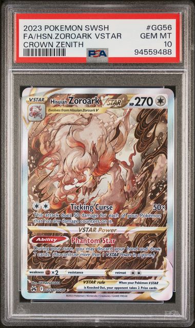 Hisuian Zoroark VSTAR GG56/GG70 Crown Zenith PSA 10 94559488