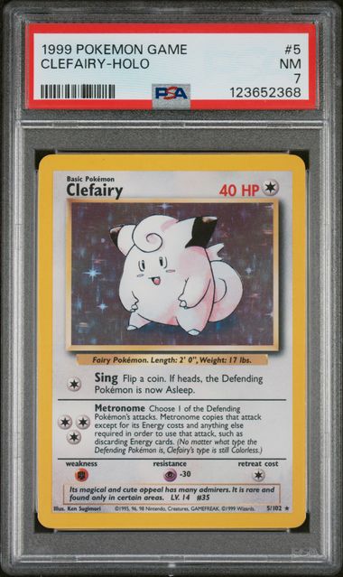 Clefairy 5/102 Base Set PSA 7 123652368