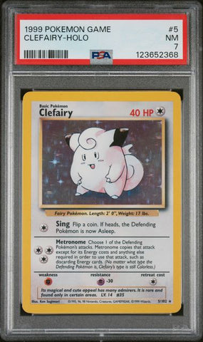 Clefairy 5/102 Base Set PSA 7 123652368