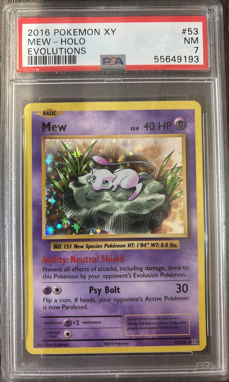 Mew 53/108 XY Evolutions PSA 7 55649193