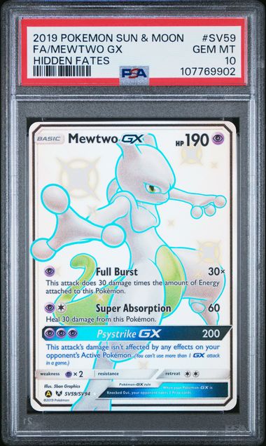 Mewtwo GX SV59/SV94 Hidden Fates PSA 10 107769902