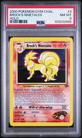 Brock's Ninetales - Holo 3/132 Gym Challenge PSA 8 103232665