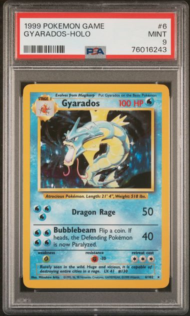Gyarados - Holo 6/102 Base Set PSA 9 76016243
