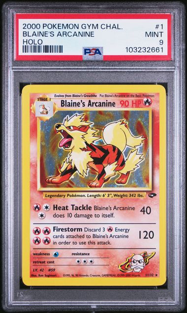 Blaine's Arcanine 1/132 Gym Challenge PSA 9 103232661