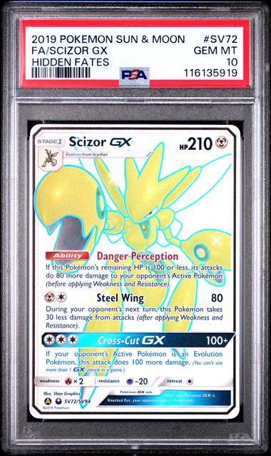 Scizor GX SV72/SV94 Hidden Fates PSA 10 116135919