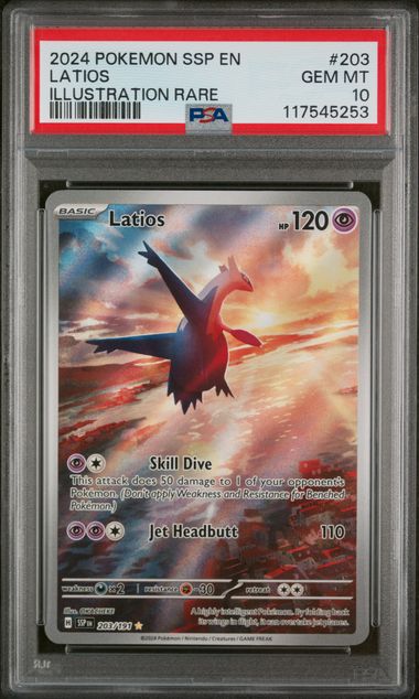 Latios 203/191 Surging Sparks PSA 10 117545253