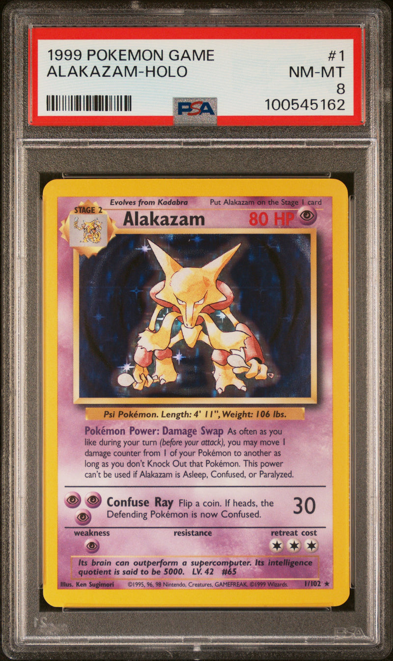 Alakazam 1/130 Base Set PSA 8 100545162