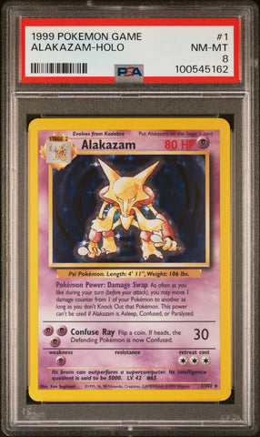 Alakazam 1/130 Base Set PSA 8 100545162