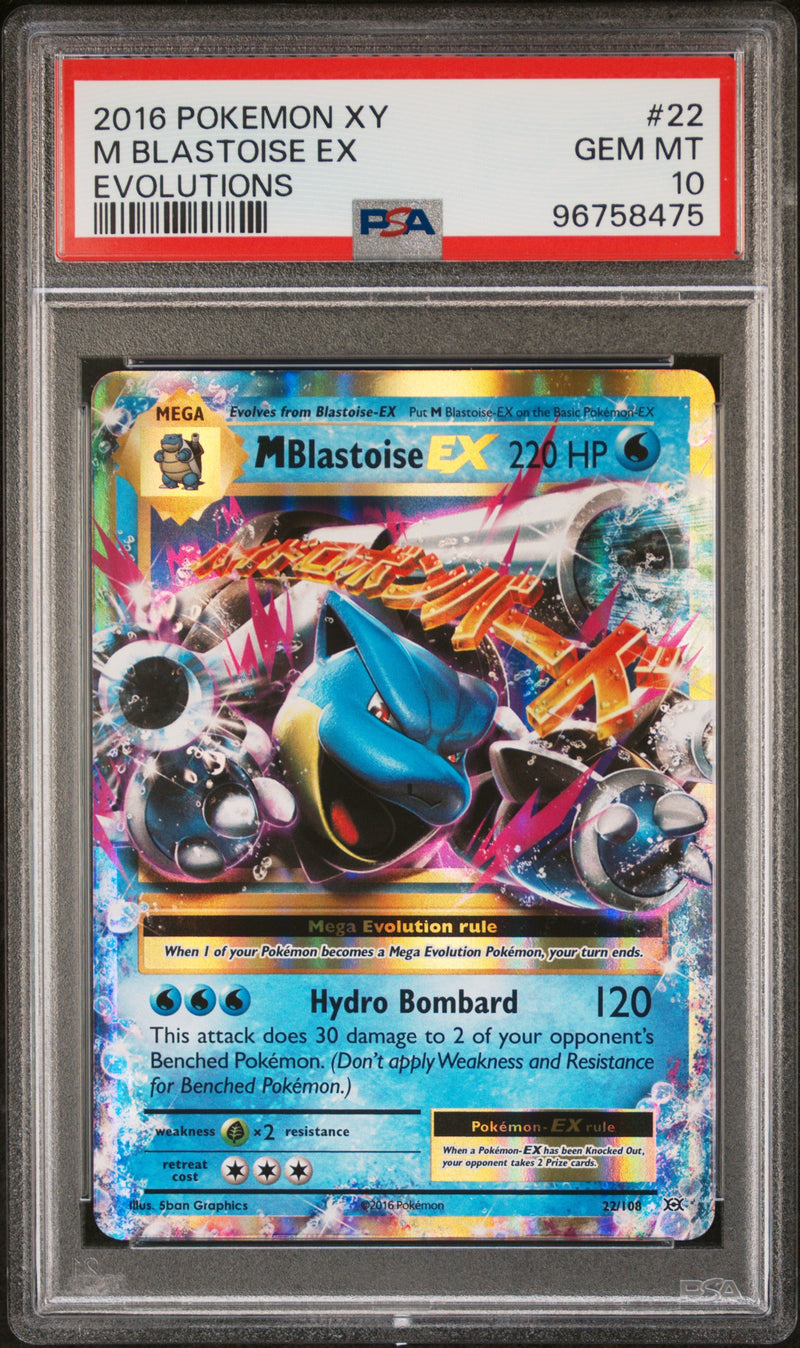 M Blastoise EX 22/108 Evolutions PSA 10 96758475