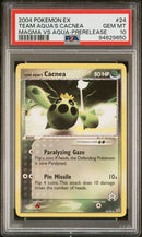 Team Aqua's Cacnea 24/95 Magma vs. Aqua Prerelease PSA 10 94829650
