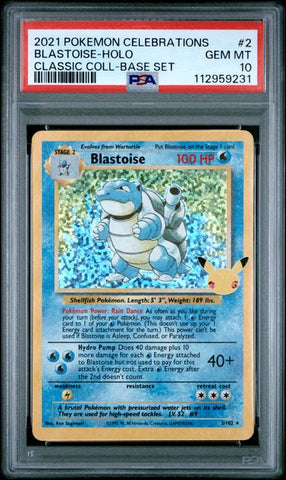 Blastoise - Holo 2/102 Celebrations: Classic Coll. PSA 10 112959231