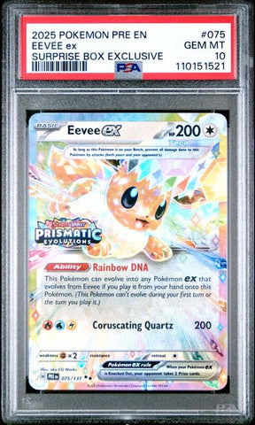 Eevee ex (Stamped) 075/131 Prismatic Evolutions PSA 10 110151521