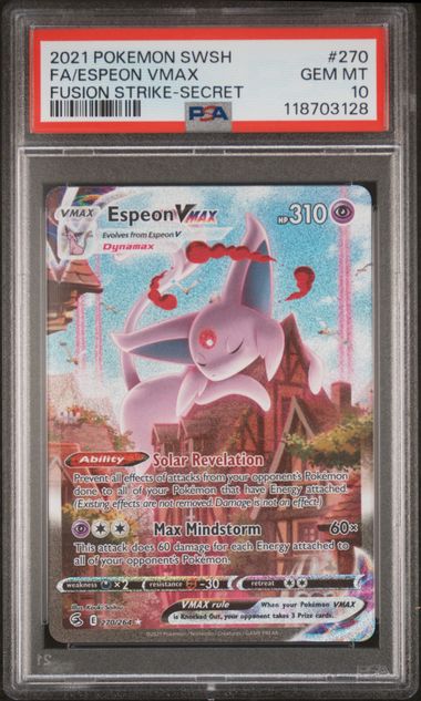 Espeon VMAX 270/264 Fusion Strike PSA 10 118703128