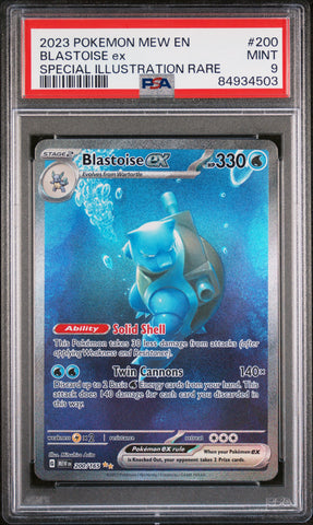 Blastoise ex 200/165 151 Special Illustration Rare PSA 9 84934503