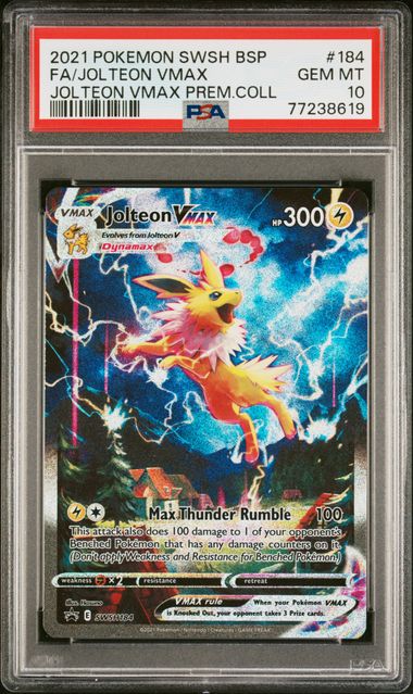 Jolteon VMAX SWSH184 Black Star Promo PSA 10 77238619