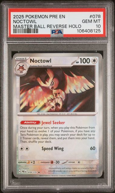 Noctowl 078/131 Prismatic Evolutions PSA 10 106408125