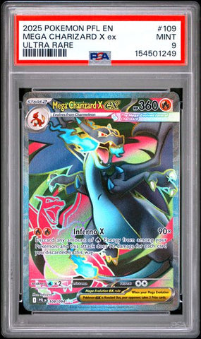 Mega Charizard X ex 109/094 Phantasmal Flames PSA 9 154501249