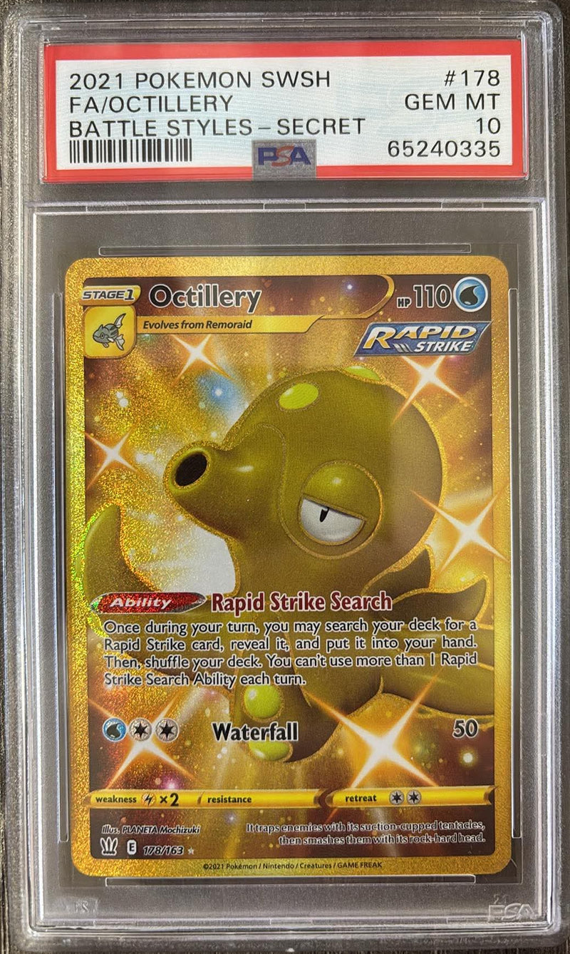 Octillery 178/163 SWSH Battle Styles Secret Full Art PSA 10 65240335
