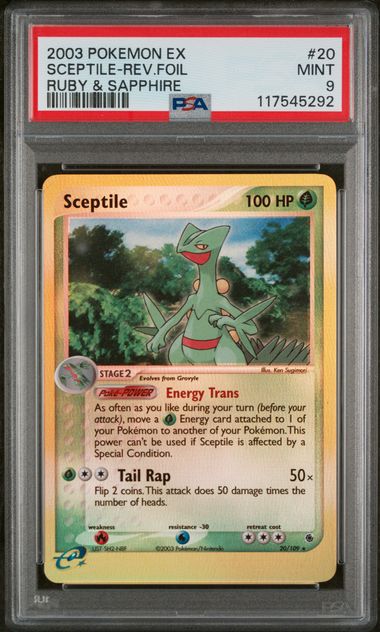 Sceptile - Rev. Foil 20/109 Ruby & Sapphire PSA 9 117545292