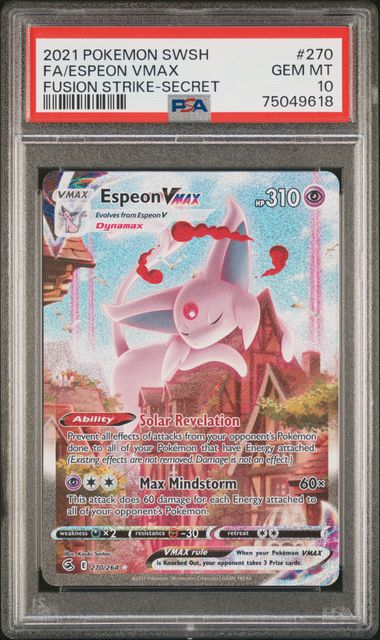 Espeon VMAX 270/264 Fusion Strike PSA 10 75049618