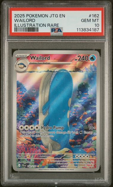 Wailord 162/159 Journey Together Illustration Rare PSA 10 113834187