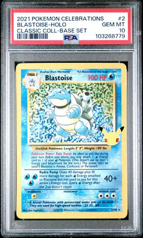 Blastosie 2/102 Celebrations Classic Coll. PSA 10 103268779