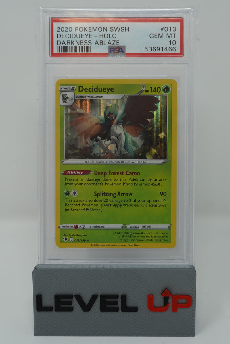 Decidueye 013/189 Holo Darkness Ablaze PSA 10 53691466