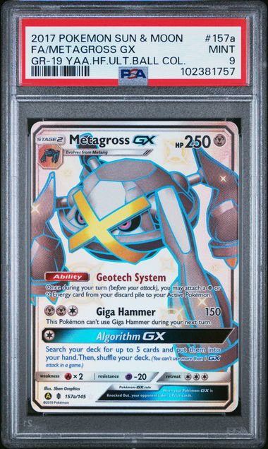 Metagross GX 157a/145 Hidden Fates PSA 9 102381757