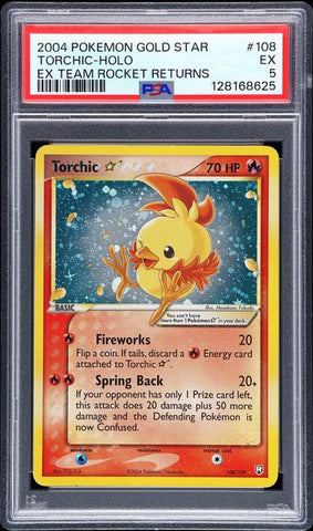 Torchic Gold Star 108/109 Team Rocket Returns PSA 5 128168625