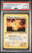 Lt. Surge's Pikachu 84/132 1st Edition Gym Challenge PSA 10 86022660