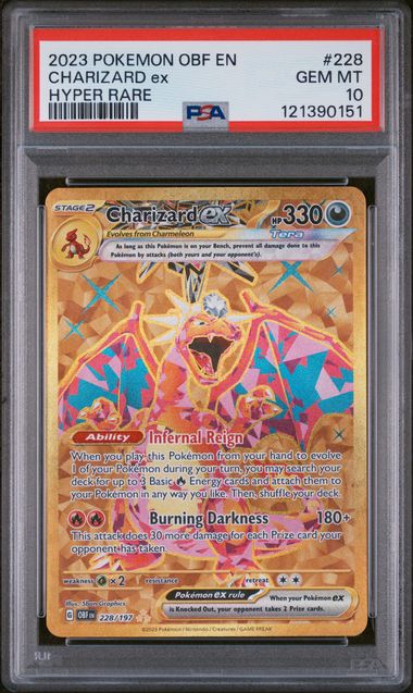 Charizard ex 228/197 Obsidian Flames PSA 10 121390151