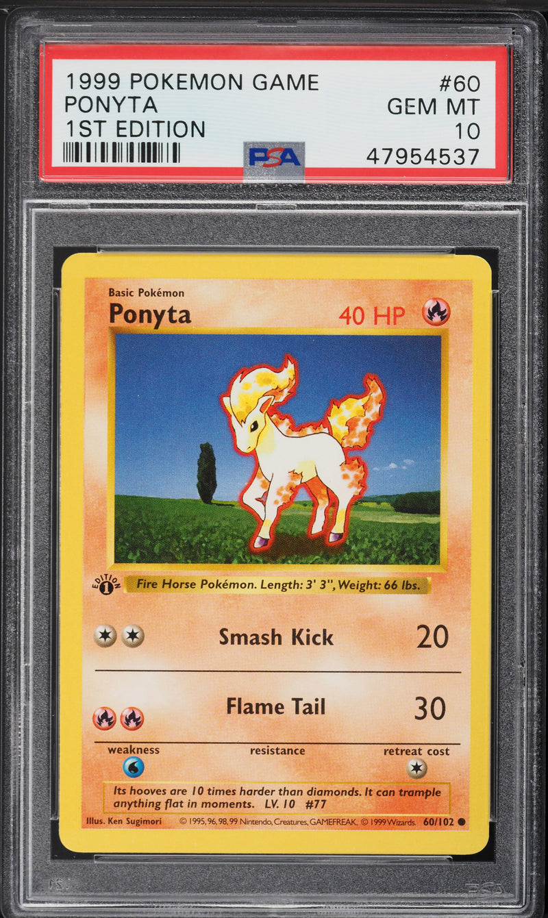 Ponyta 60/102 Base Set 1st Edition PSA 10 47954537