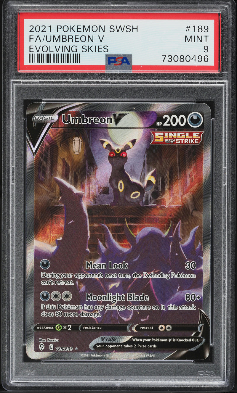 Umbreon V 189/203 Evolving Skies PSA 9 73080496