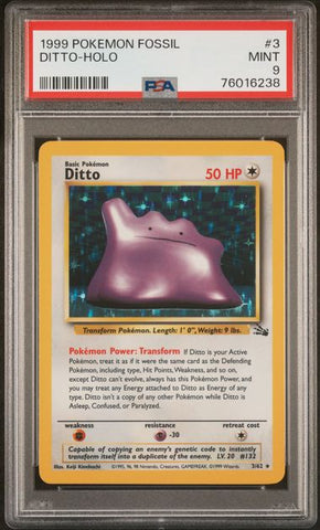 Ditto - Holo 3/62 Fossil PSA 9 76016238